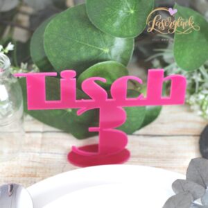 Tischnummer aus Acrylglas