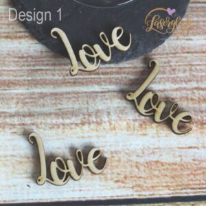 Holzschrift Love