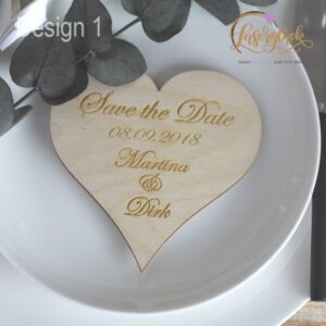 Save the Date als Holzherz