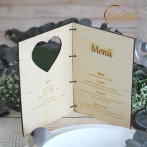 Holzmenü zum klappen Innen