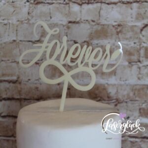 1053-Caketopper-Acrylnormal-creme-Forever