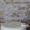 Cake Topper Paarname Satiniert Weiß