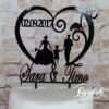 Cake Topper Familie mit Junge im Herz Schwarz
