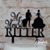 Cake Topper Mr & Mrs Ritter Schwarz