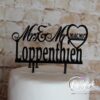 Cake Topper Mrs & Mr mit Namen Schwarz