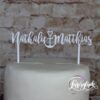 Cake Topper Namen mit Anker Weiß