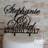 Cake Topper Namen mit Datum Schwarz