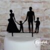 Cake Topper Paar mit 2 Jungs Schwarz