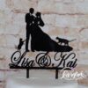 Cake Topper Paar mit 2 Katzen Schwarz