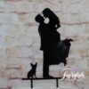 Cake Topper Paar mit Chiwawa Schwarz