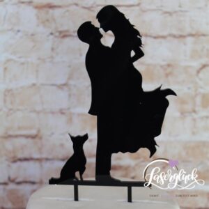 Cake Topper Paar mit Pinscher Schwarz