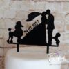 Cake Topper Paar mit Pudel Schwarz