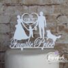 Cake Topper Paar mit Junge und Schäferhund Weiß