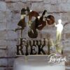 Cake Topper Familie mit Motorrad Gold verspiegelt