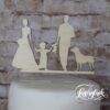 Cake Topper Familie mit Labrador Holz