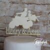 Cake Topper Paar auf Quad Holz