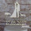 Cake Topper Paar mit Windhunde und Name Holz