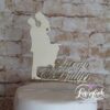 Cake Topper Paar stehend mit Namen Holz