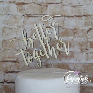 Cake Topper better together Holz