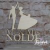 Cake Topper tanzendes Paar mit Name Holz