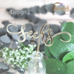 Tischnummer aus Acrylglas zum stecken groß