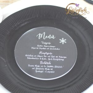 Acrylmenükarte Rund graviert