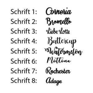 Schriftart Namenschriftzüge