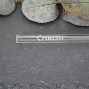 Glastrinkhalm graviert 20 cm