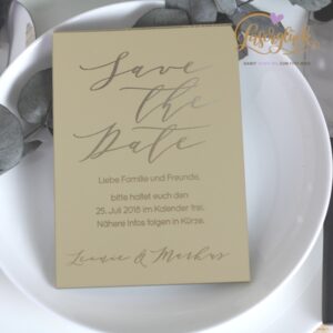 Save the Date Goldverspiegelt A6