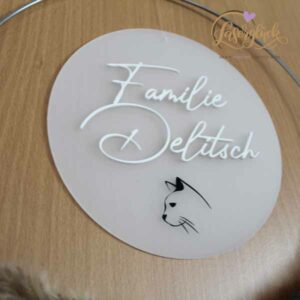 Alternative view of Türschild satiniert Familie